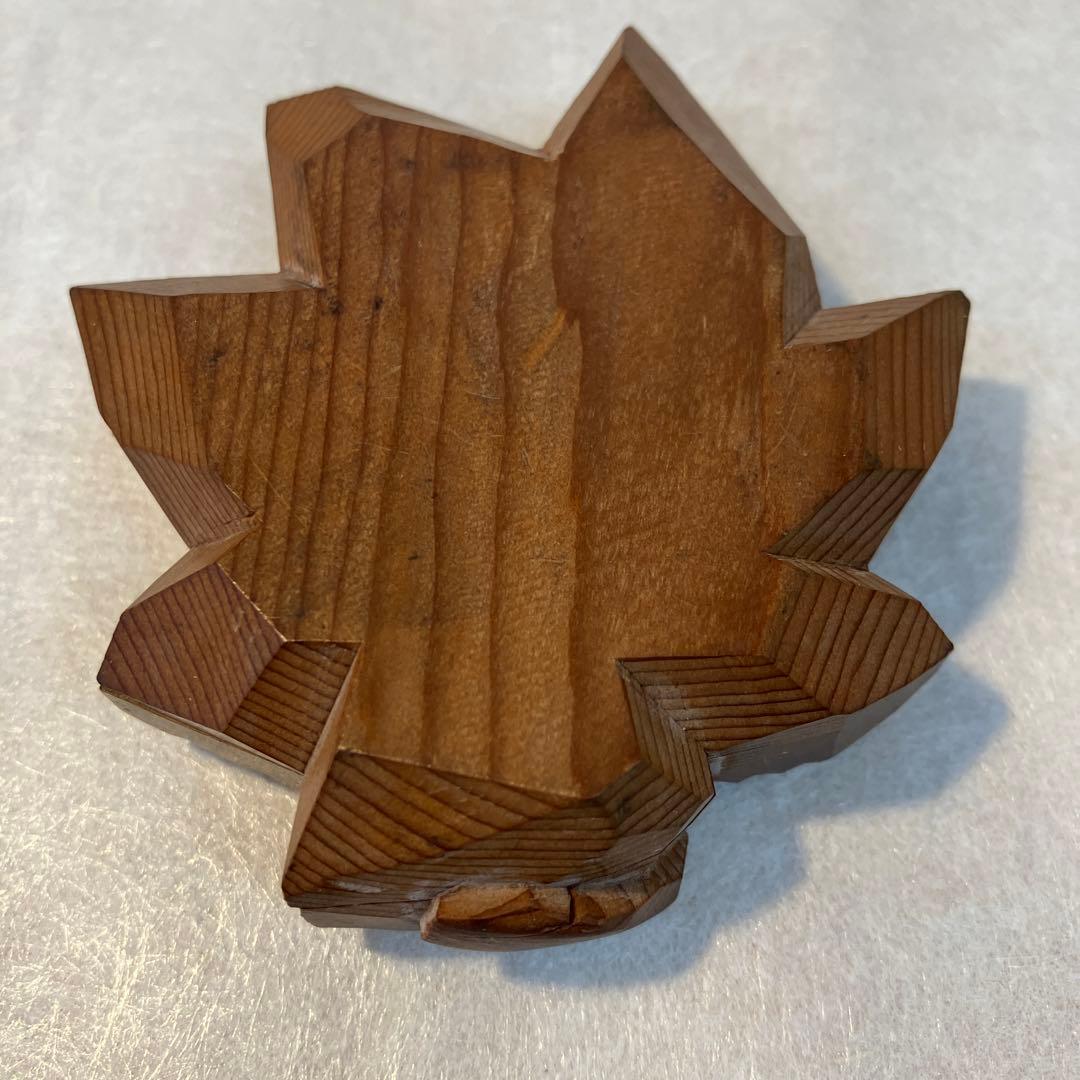 茶道具　香合　一位木(アララギ)使用　もみじ香合　紙箱　配送用桐箱　S61KG