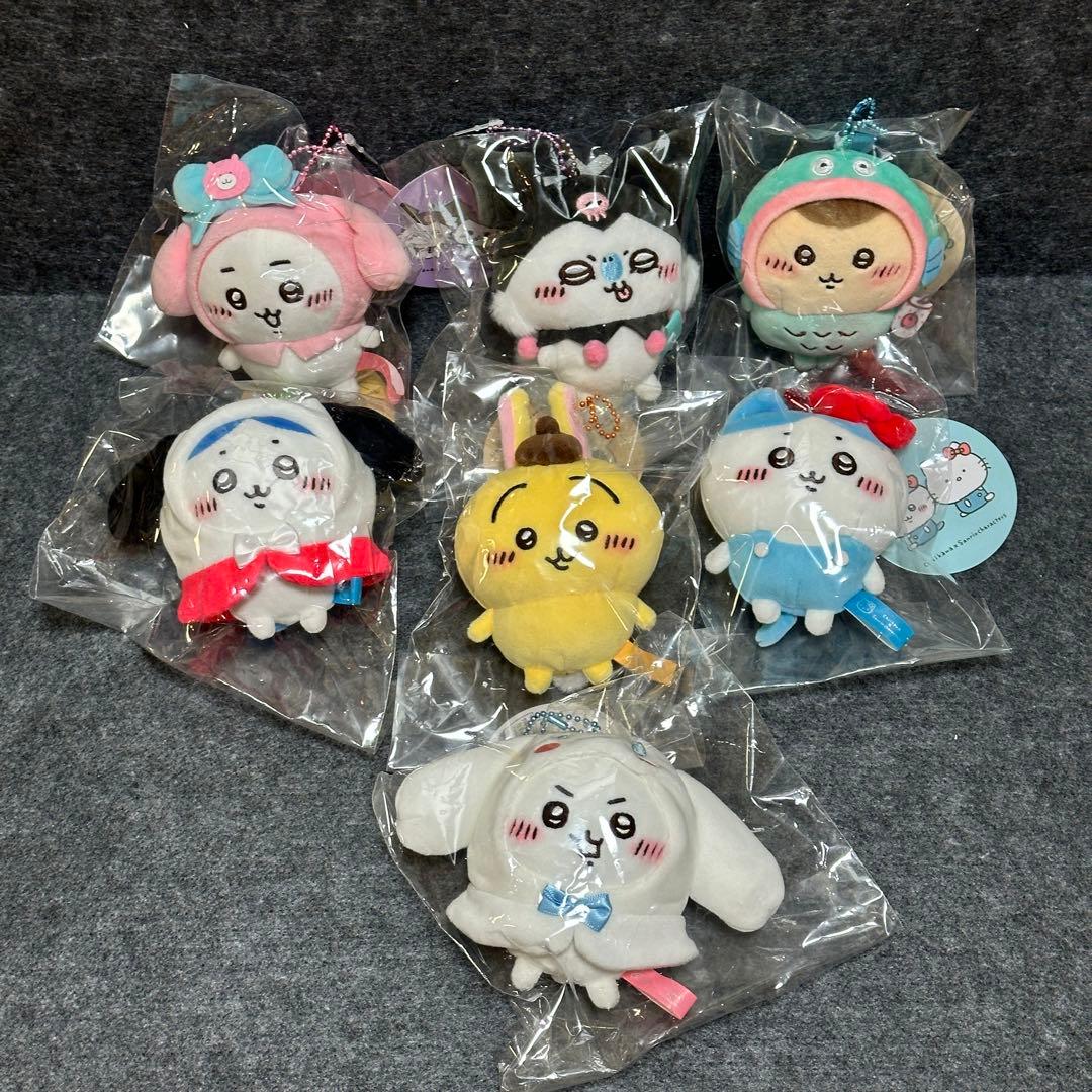 ちいかわ×サンリオキャラクターズぷちミニマスコットフードマスコット 全7種セット