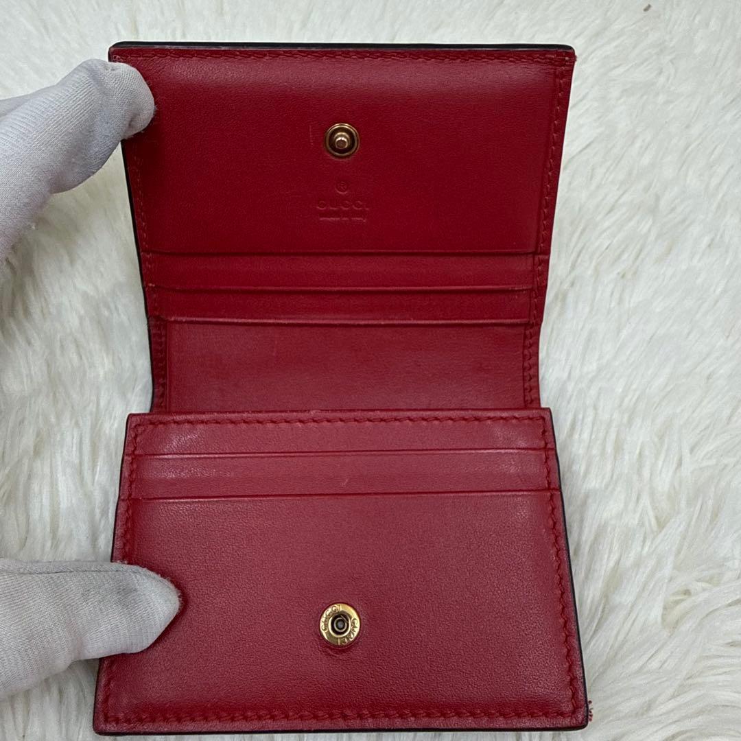 ✨美品✨ グッチ　二つ折り財布 チェリー　さくらんぼ PVC GGスプリーム