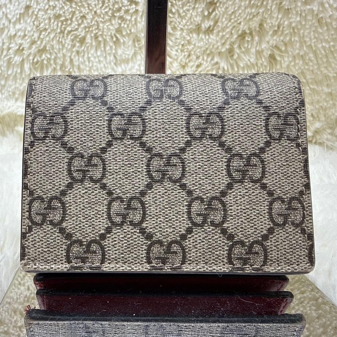 ✨美品✨ グッチ　二つ折り財布 チェリー　さくらんぼ PVC GGスプリーム