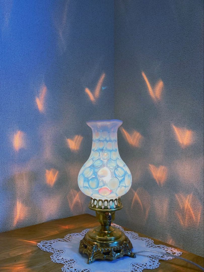 フェントン　1930年　ランプスタンド　アンティークシェード　ランプスタンド