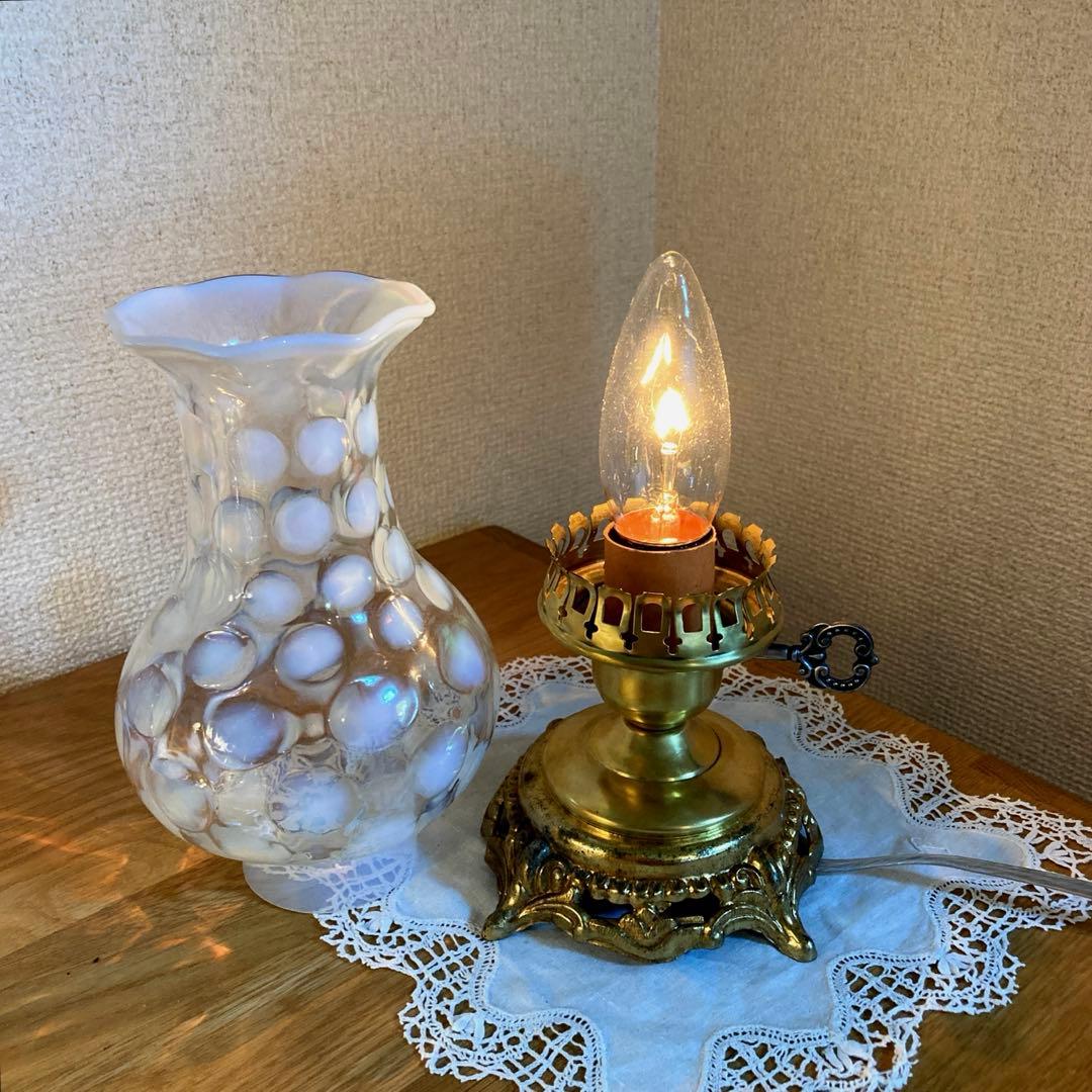 フェントン　1930年　ランプスタンド　アンティークシェード　ランプスタンド