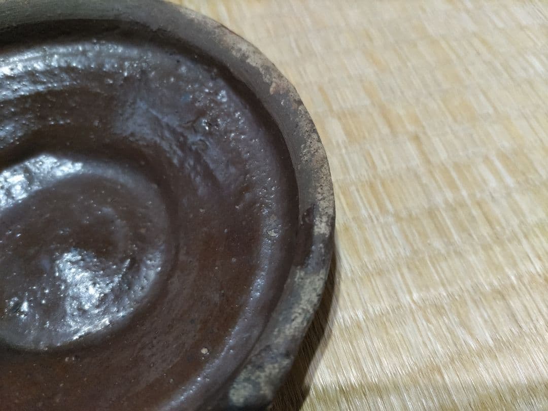 南蛮？琉球？時代の小鉢（13.8㎝）　板起こし・玉縁・砂高台・重ね焼・鉄釉