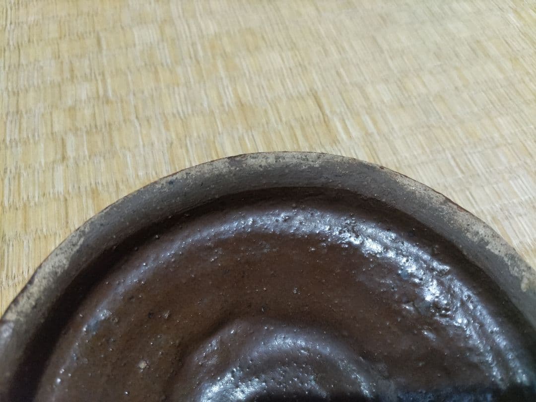 南蛮？琉球？時代の小鉢（13.8㎝）　板起こし・玉縁・砂高台・重ね焼・鉄釉