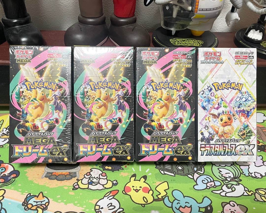 【ポケカ】MEGAドリームEX 3箱& テラスタルEX 1箱　計4箱セット