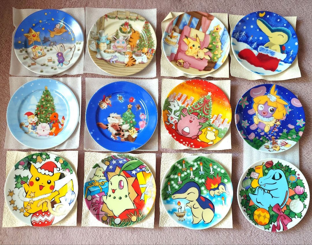 【レア/未使用】 ポケモン クリスマスプレート12枚 まとめ売り 限定値下げ中