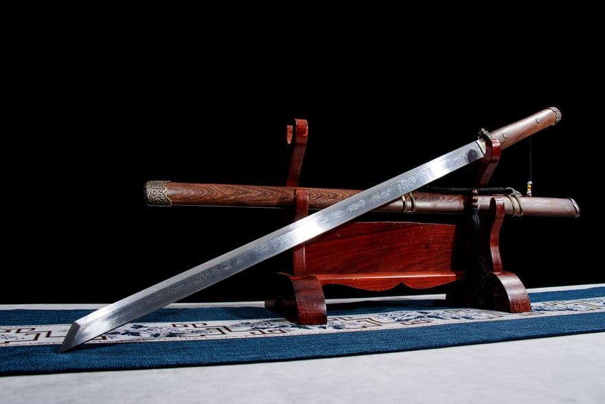 【長いシンプルな唐刀】 漢剣 古兵器 武具 刀装具 高級 鑑賞用 長剣 装飾用