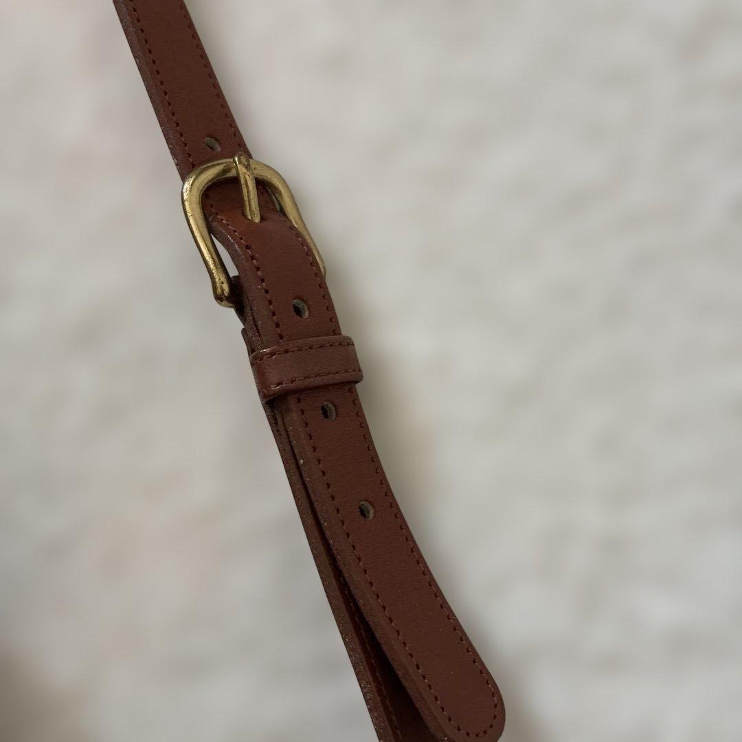 オールドコーチ ブラウンレザー ショルダーバッグ ターンロック 9948