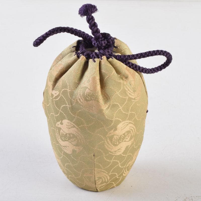 茶道具　備前焼　木村陶峰造　肩衝茶入　仕覆付　共箱　V　8633