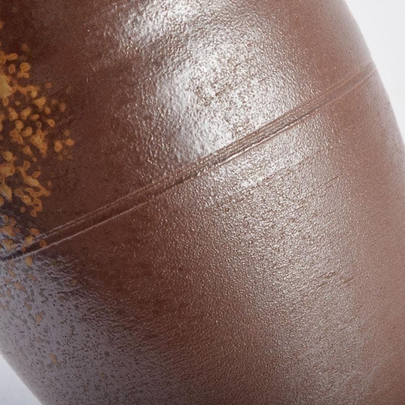 茶道具　備前焼　木村陶峰造　肩衝茶入　仕覆付　共箱　V　8633