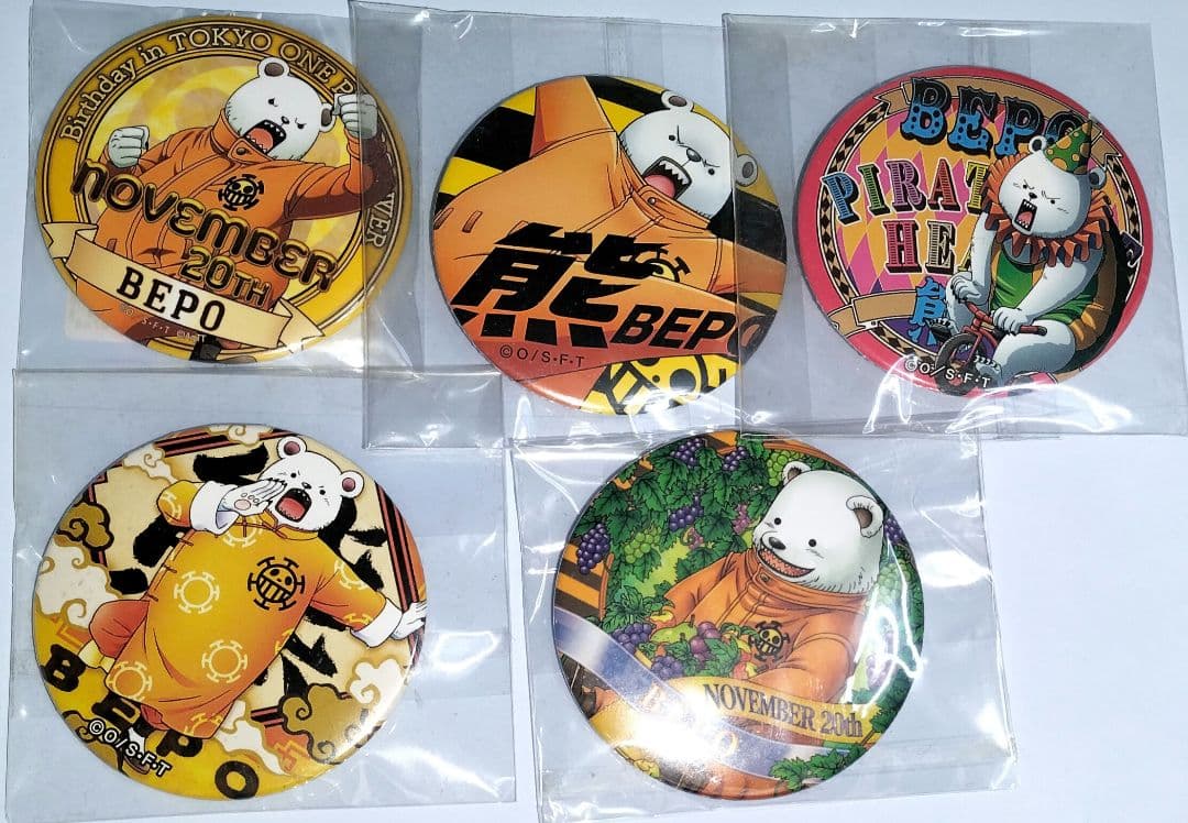 ONE PIECE ワンピース ベポ　輩缶バッジ　バースデー缶バッジ