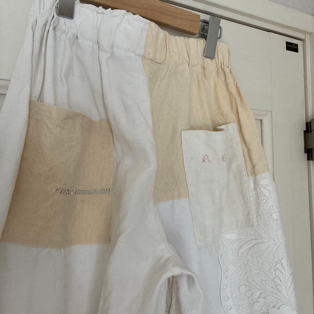 パッチワーク刺繍パンツ