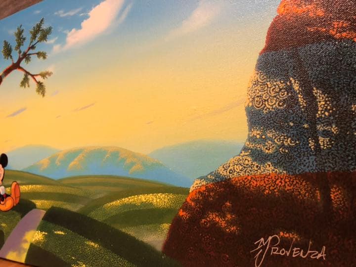 ディズニーファインアート キャンバス 限定 ミッキー&ミニー