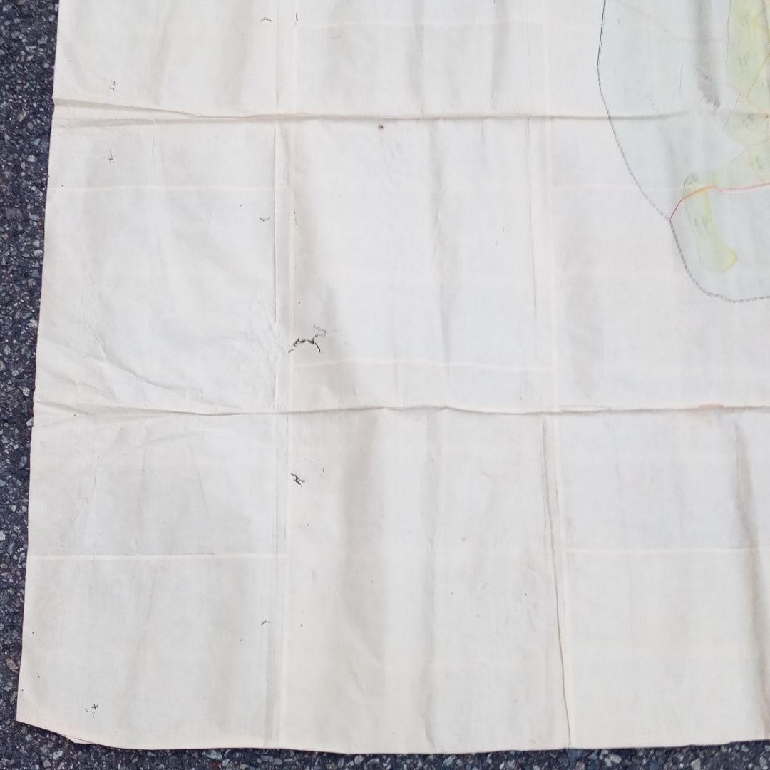 超特大　古地図　明治期　但馬國　七美郡　新屋村　全図　骨董　彩色　肉筆　古文書