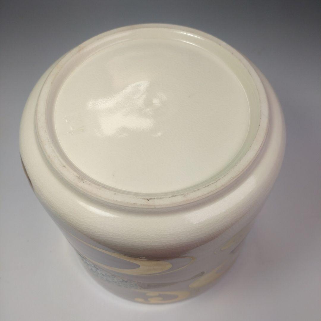 イ143 水指『鳴滝窯　橋本城岳造』『色絵扇面文　水指　共箱』茶道具