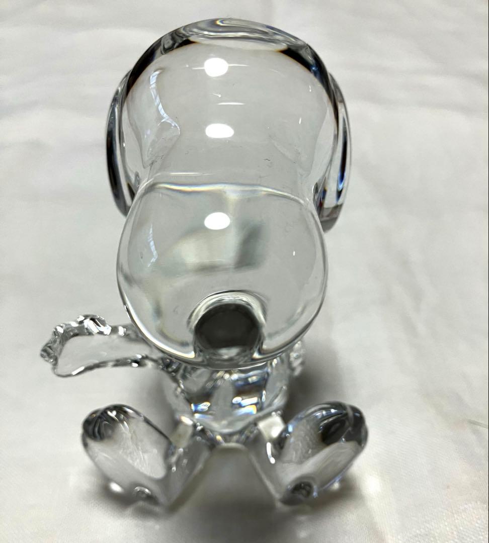 バカラ　スヌーピーの置物　 クリスタルフィギュア