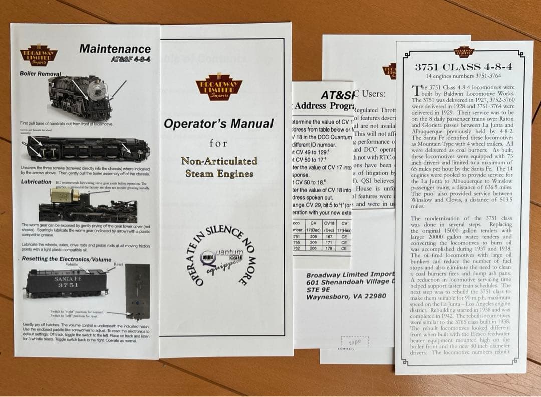 ブロードウェイ リミテッド ATSF 4ー8ー4 3751 045