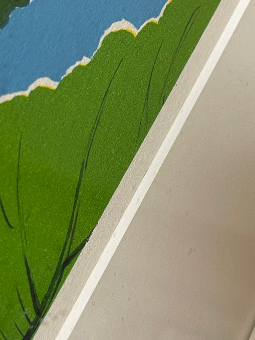 リトグラフ　版画　セルジュ・ラシス　/antique 英国　薔薇　白馬　縁起物