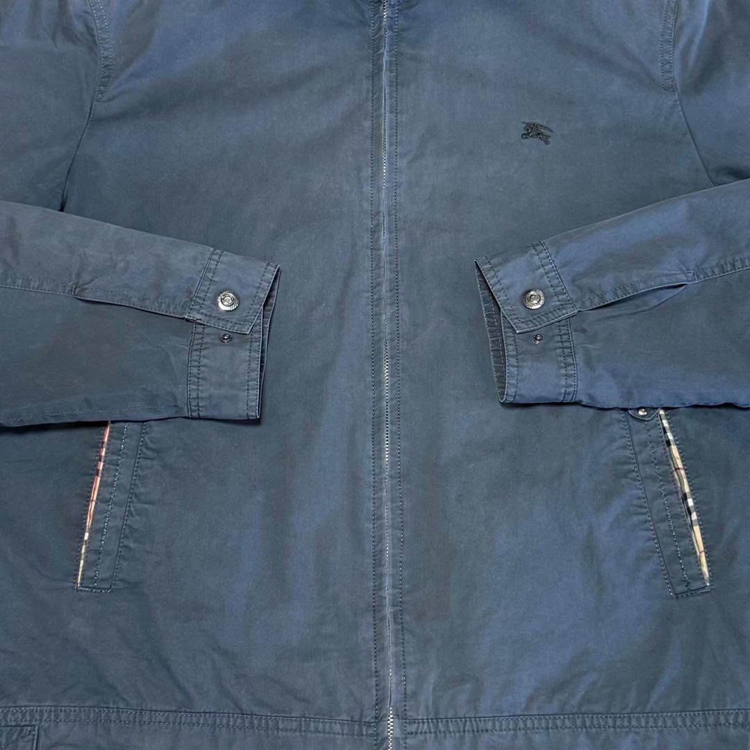 バーバリーロンドン　イングランド製　スイングトップジャケット　刺繍ロゴ　XXL