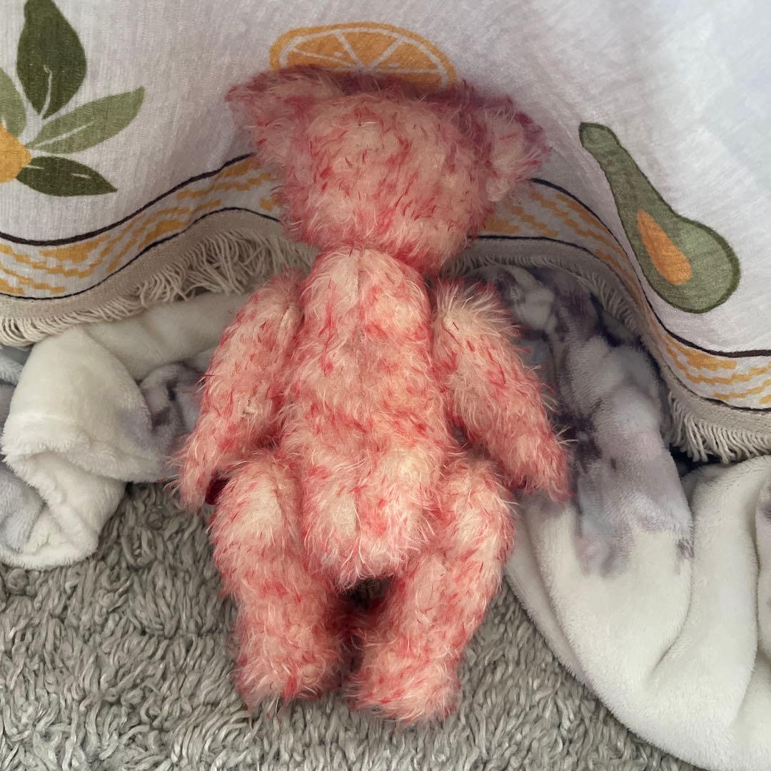 テディベア　ピンク　ぬいぐるみ　レトロ　ヴィンテージ