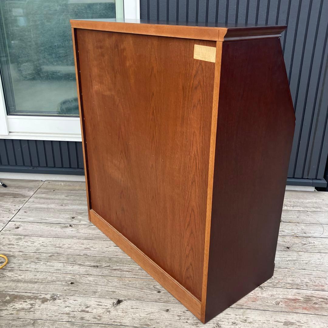 上ヶ嶋木工 旭川家具 英国クラシック 木製ライティングビューロ サイドボード文机