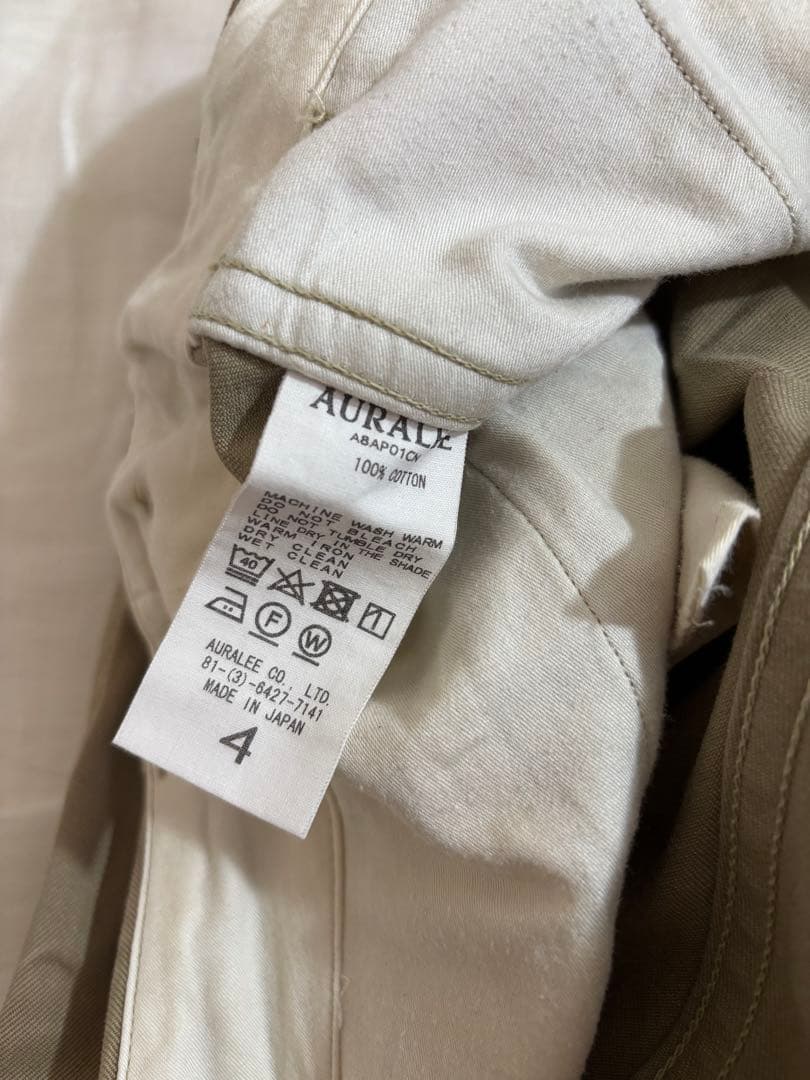 パンツ AURALEE WASHED FINX CHINO WIDE PANTS 4