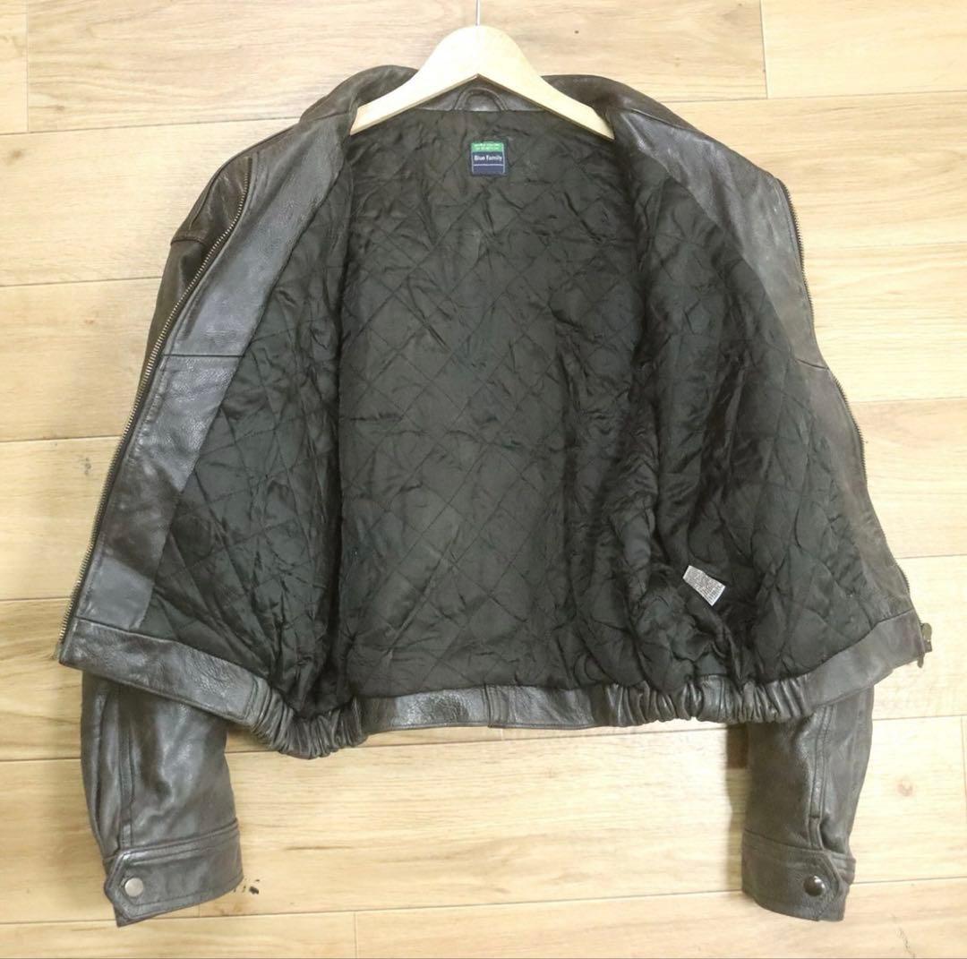 イワマツヒロシ　ユーロ　ビンテージ　クロップド丈　レザージャケット