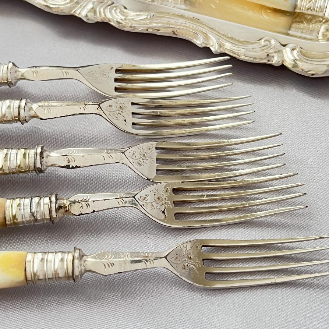 【英国】【白蝶貝】パストリーセット10本 マザーオブパール Victorian