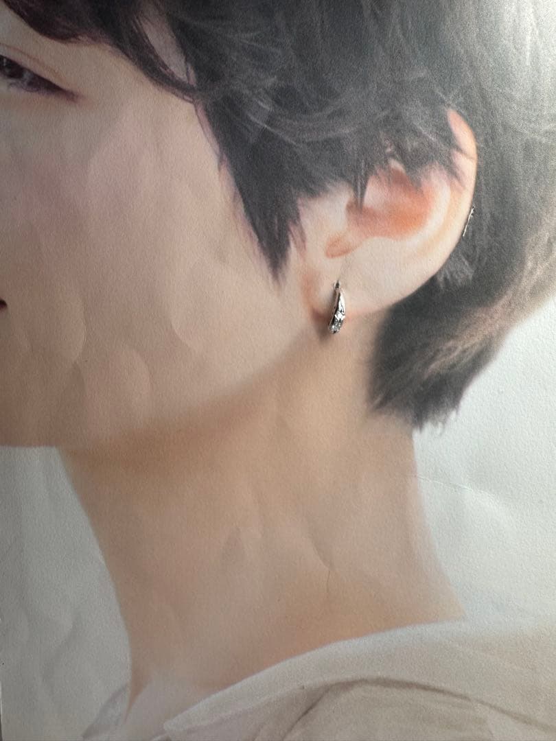 K14WG 天然ダイヤモンド デザインピアス