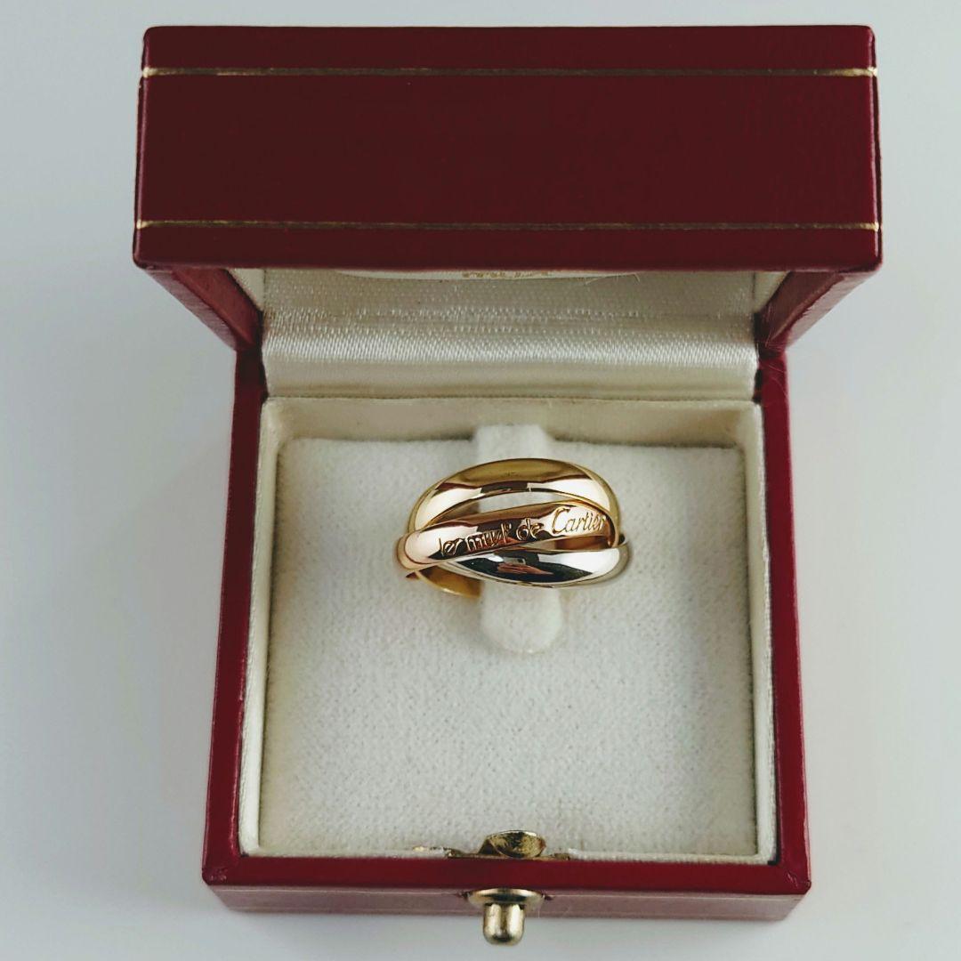カルティエ 750トリニティリング スリーカラー 50 K18 クラシック