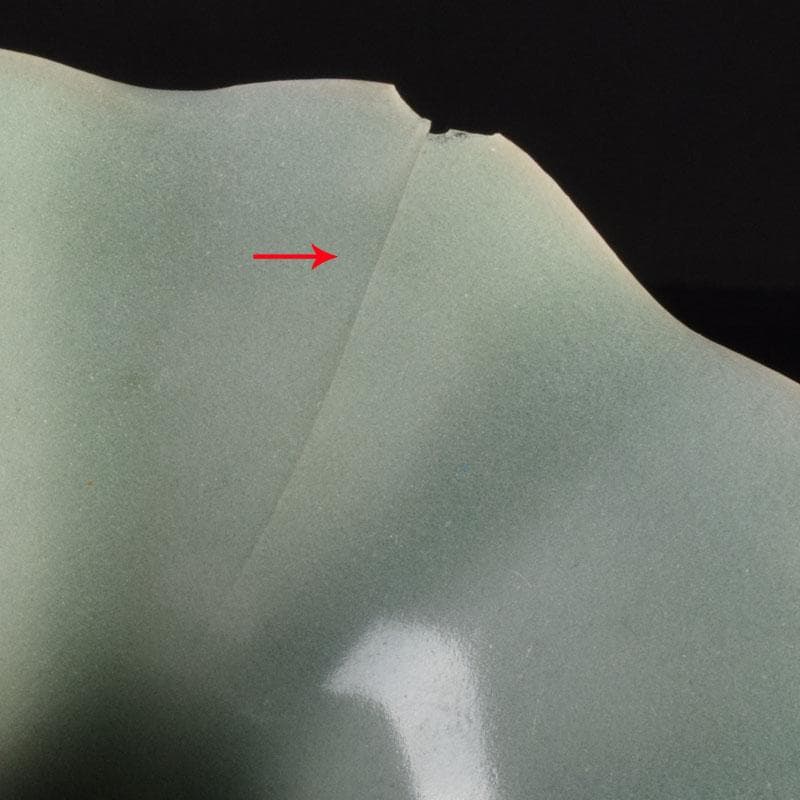 中国　龍泉窯　粉青釉　桔梗口双耳瓶　花入　C　6908