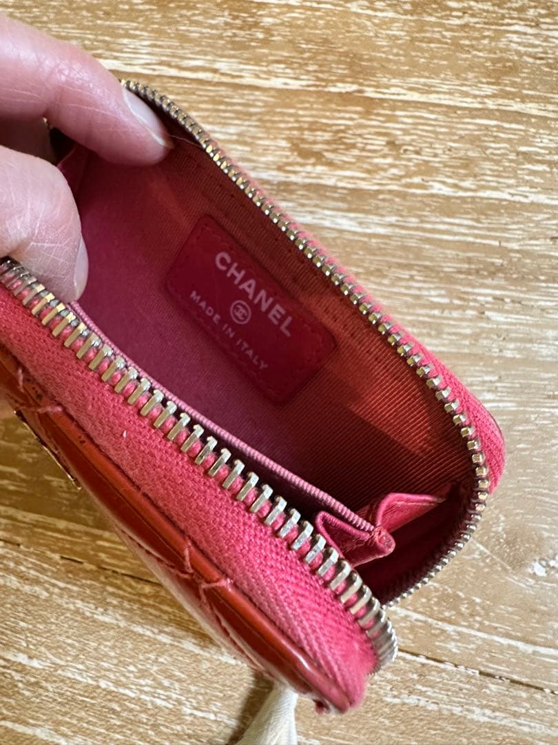 CHANEL ピンク　レザー ケース