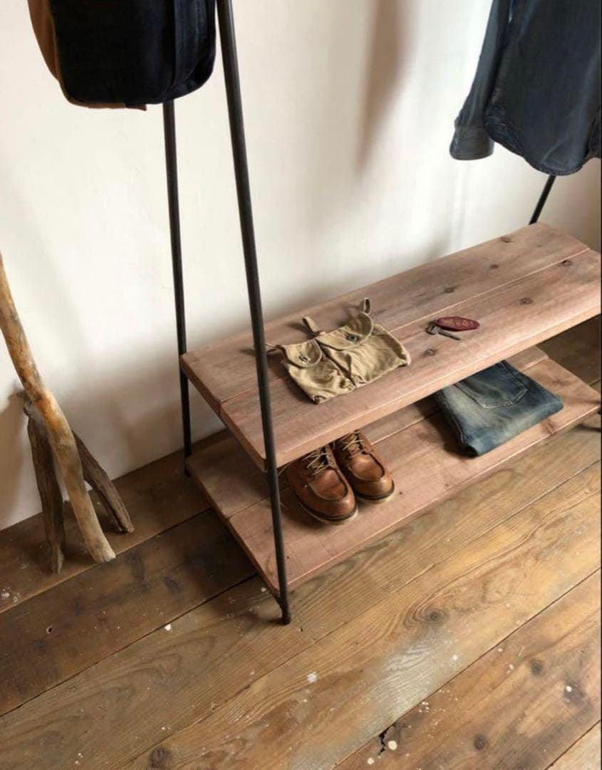 L*)様 貴重　数量限定価格　特別価格　特大　ハンガーラック　古材　収納ディスプ