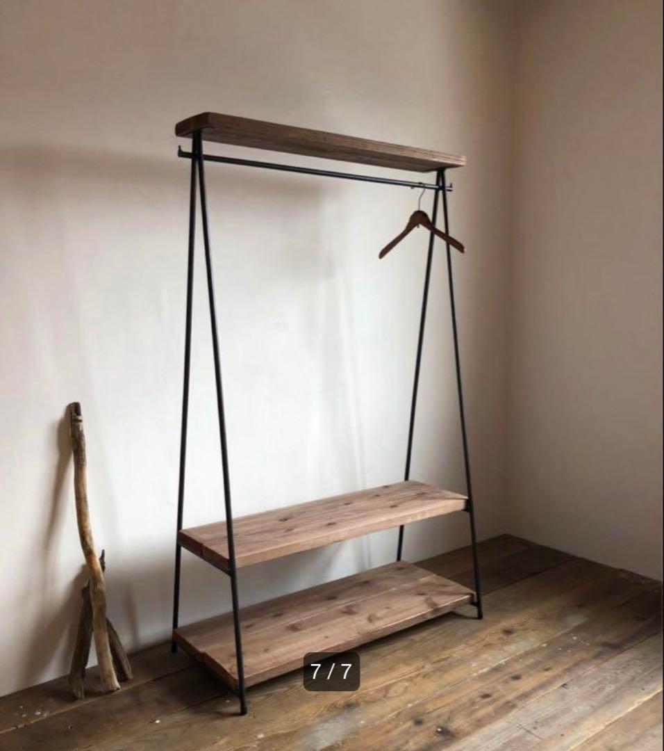 L*)様 貴重　数量限定価格　特別価格　特大　ハンガーラック　古材　収納ディスプ