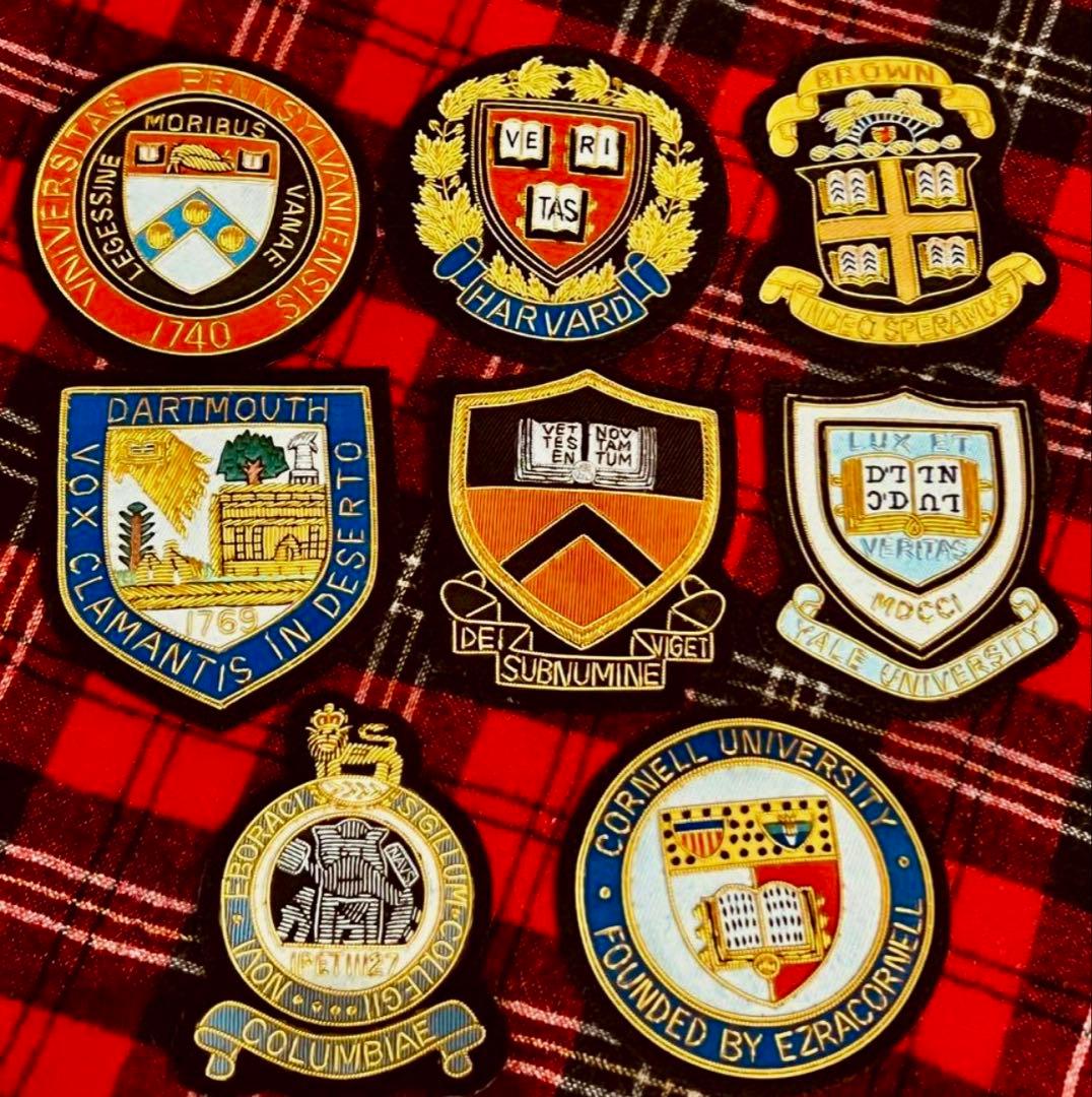 アメリカ東部8大学ブレザー、モールエンブレム8個セット！大変貴重