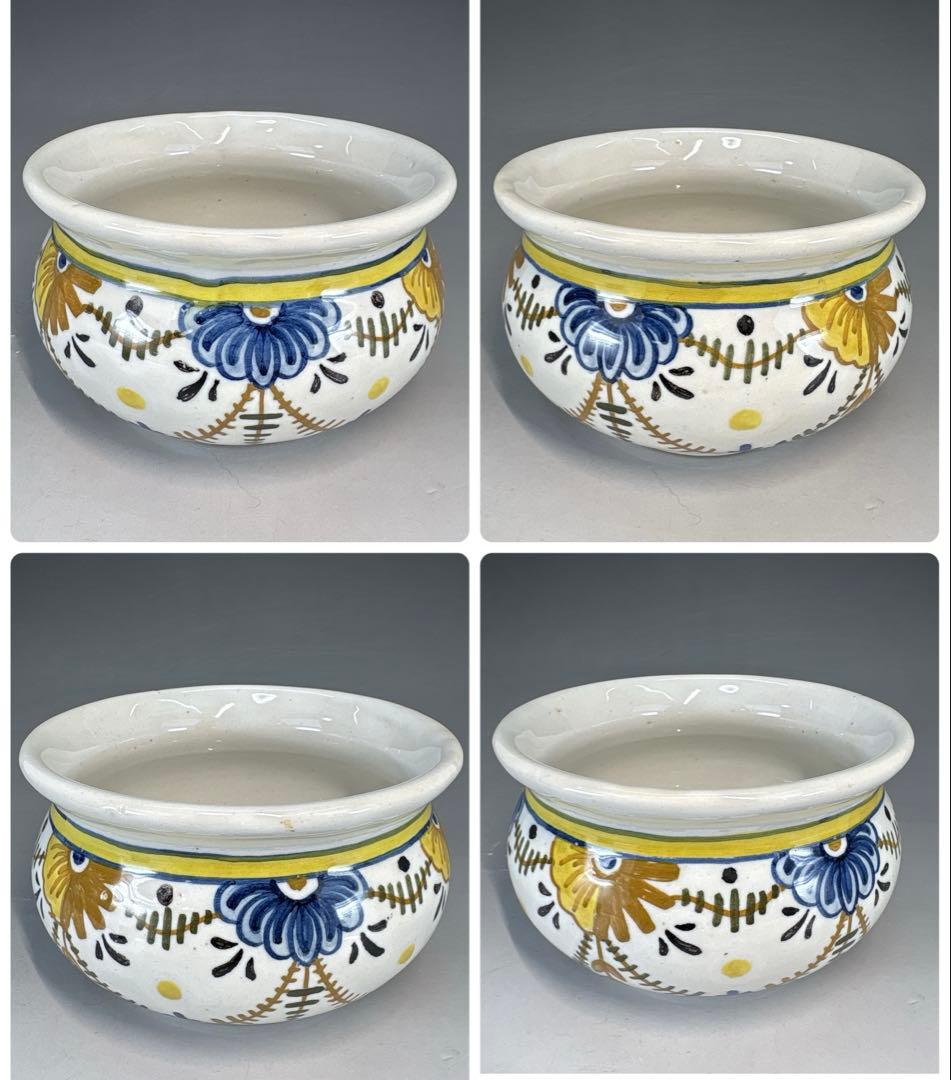 【中古品】スペイン•タラベラ色絵皆具　堀内宗完書付