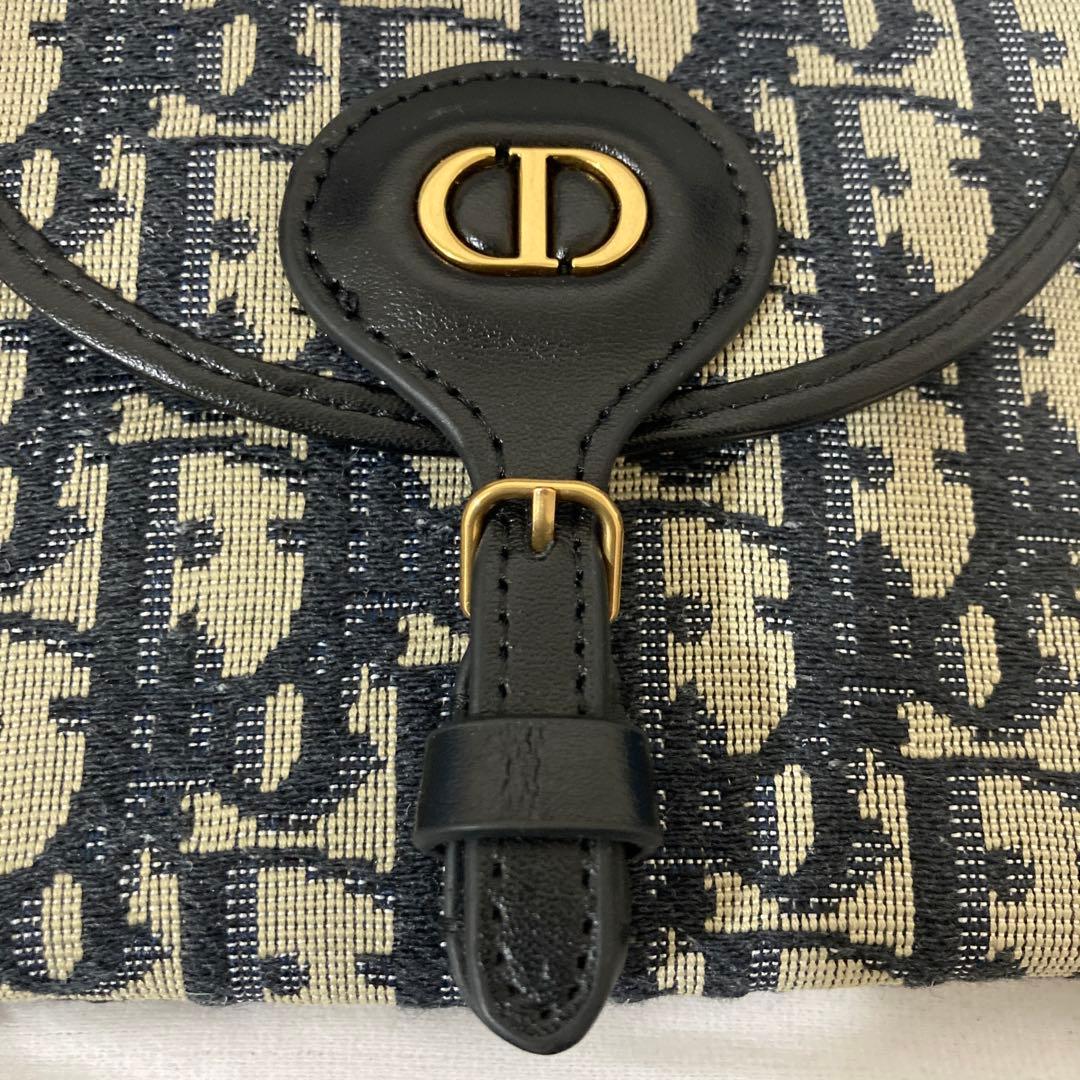 極美品箱付き/DIOR /ミニバイフォールドウォレット オブリークジャガード