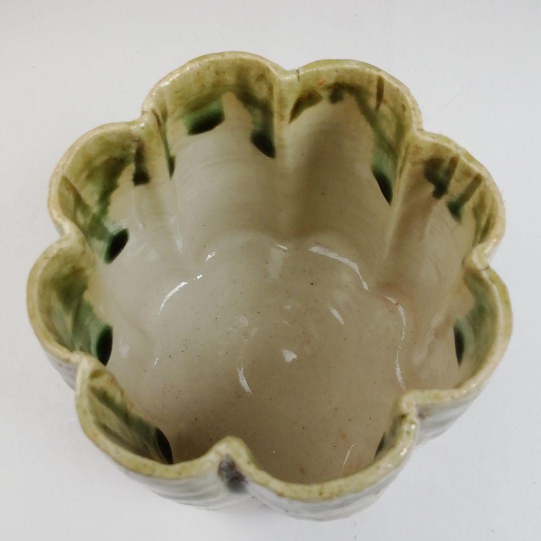 Ｔ９６８　火入　『織部　火入』『長谷川青峯 造』　共箱　茶道具