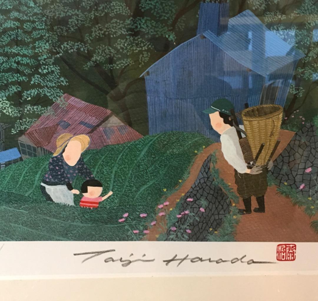 ○原田泰治 ふるさとの四季 夏 第Ⅴ集 1989年 4枚組の内の一枚 額装済み！