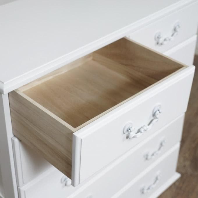 だーふく　白家具　ヨーロピアン調　チェスト　5段7杯　幅80ｃｍ