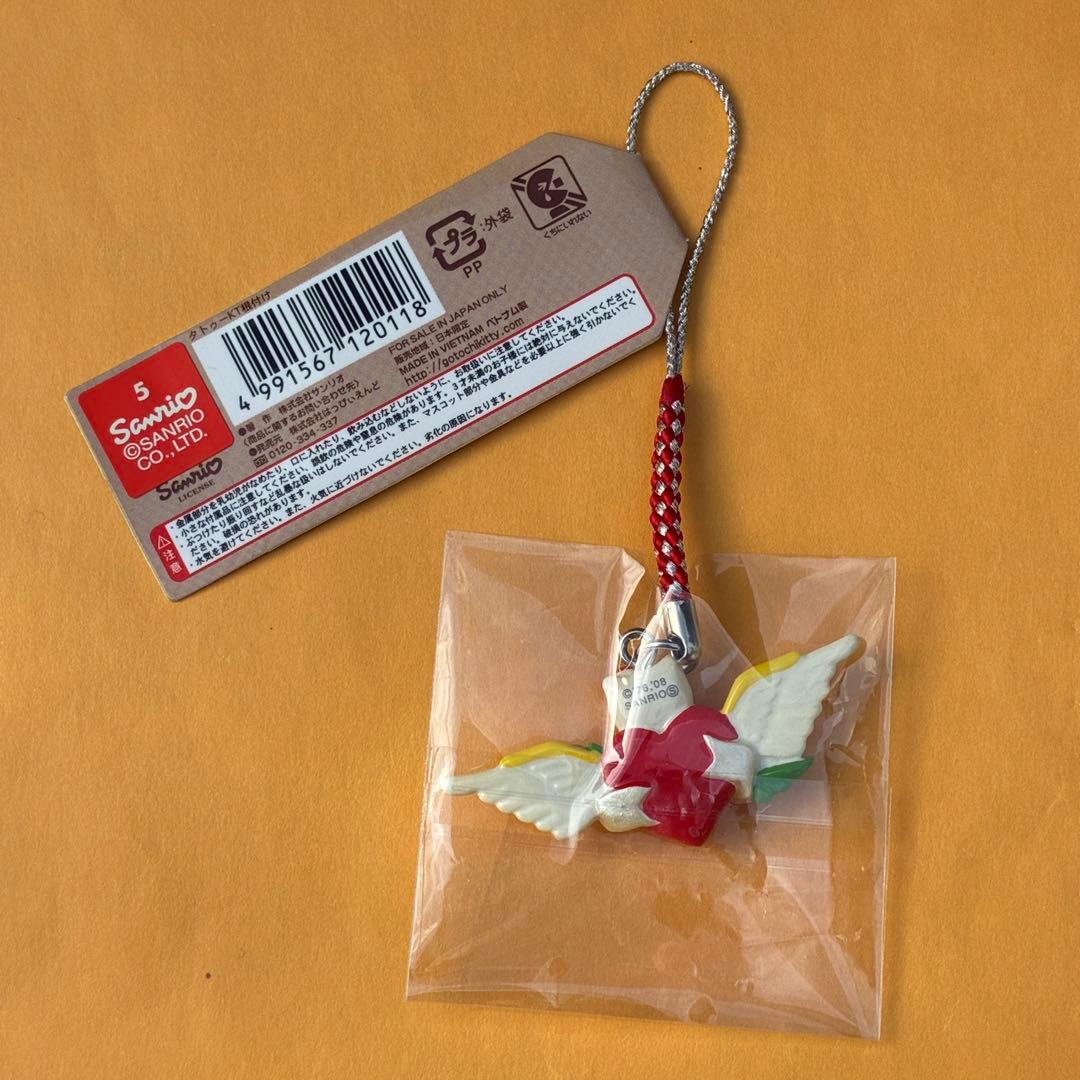 ★激レア★ハローキティ タトゥーKT LOVE 天使の羽 羽根 ストラップ 根付