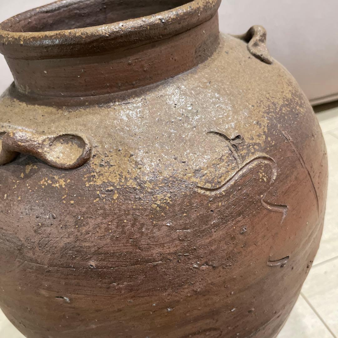 古備前 三耳壺 陶芸 アンティーク 備前焼　コレクション