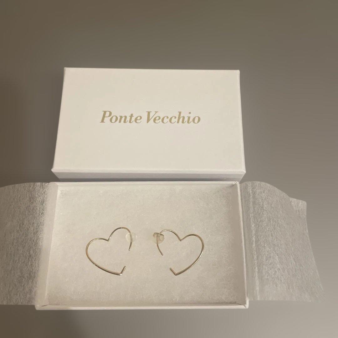 ◉訳あり　Ponte Vecchio ポンテヴェキオ ハートフープピアス