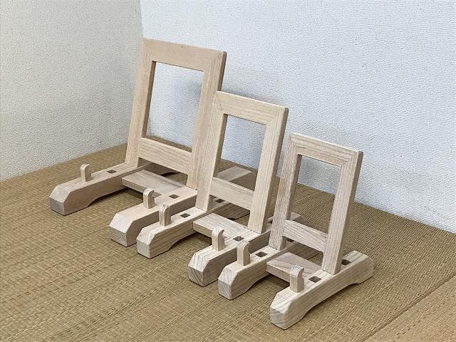 値下げ！【送料無料】木製皿立て3点 高さ26.5/21.5/19.5(cm)