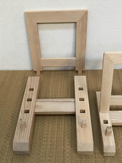 値下げ！【送料無料】木製皿立て3点 高さ26.5/21.5/19.5(cm)