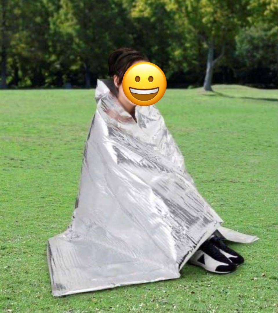 災害時備品　2層構造コンパクトブランケット12個　エマージェンシート