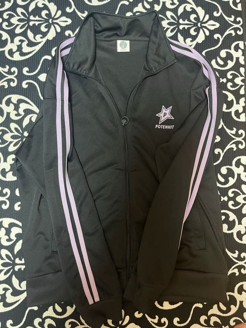 ポテンヒット トラックジャケットLサイズ 天竺鼠川原モデル(黒)