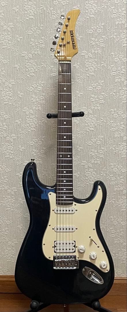 FERNANDES エレキギター ブラック ストラトキャスタータイプ