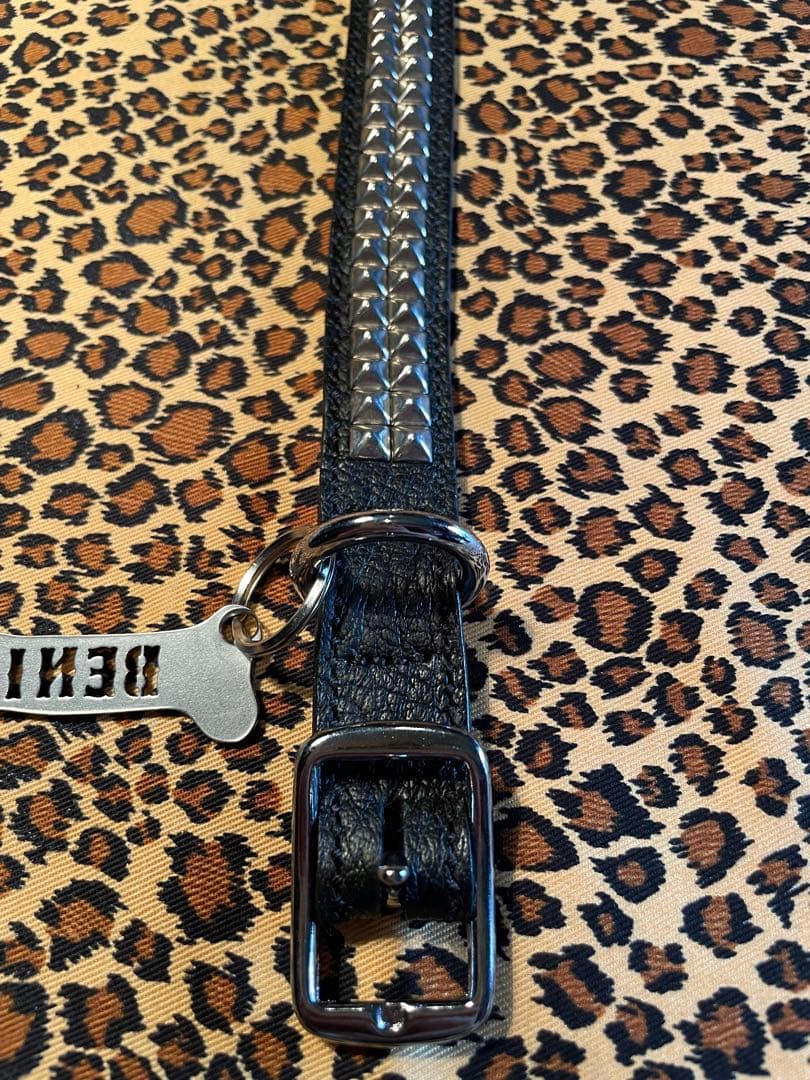 スタッズ　犬　首輪　小　ハーネス　本革