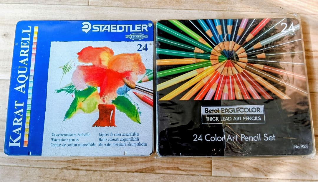 カラットアクェレル　ステッドラーと、ベロール　イーグルカラー 24色